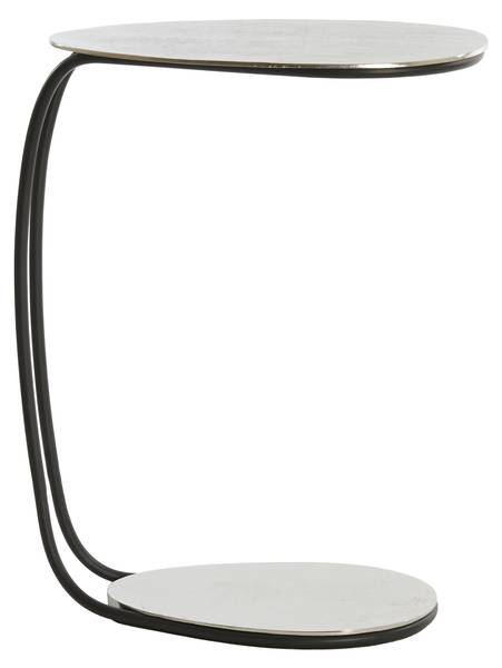 Beistelltisch MARSH Silber - Metall - 27 x 53 x 42 cm