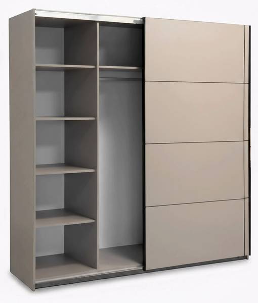 Kleiderschränk REA Beige - Holzwerkstoff - 200 x 216 x 60 cm