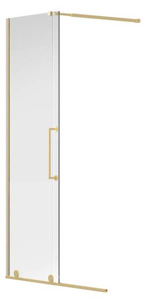 Duschwand YOREM Gold - Metall - 1 x 200 x 120 cm