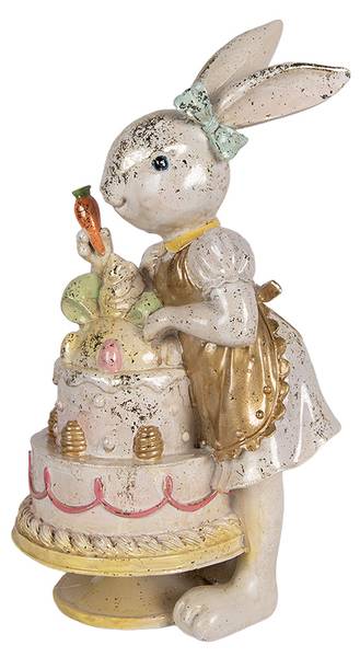 Dekorationsfigur Kaninchen 83694 Weiß - Kunststoff - 15 x 36 x 20 cm