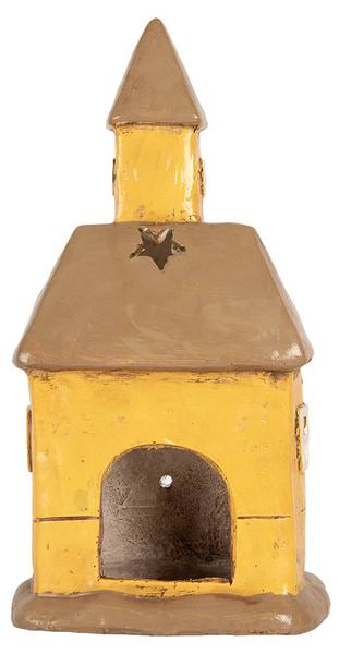 Teelichthalter Haus Colombes Gelb - Keramik - 17 x 43 x 23 cm