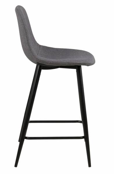 Barhocker Willy 2er Set Grau - Textil - 44 x 91 x 48 cm