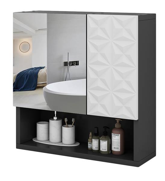 WENKO Armoire de toilette Bambusa 35x60x15 cm - armoire de