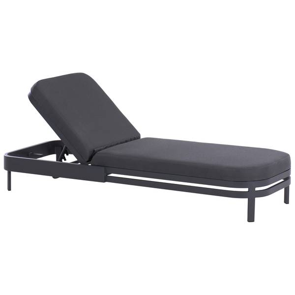 Gartenliege NETTUNO Grau - Metall - 65 x 33 x 194 cm