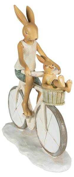 Figur Kaninchen DekoEaster-Simon Weiß - Kunststoff - 7 x 22 x 18 cm