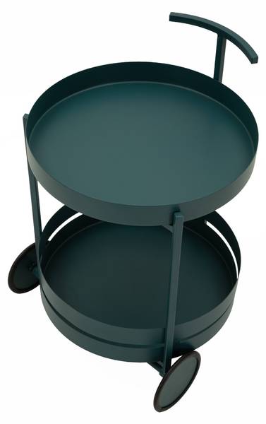 Serveerwagen Saturno groen - metaal - 50 x 61 x 40 cm