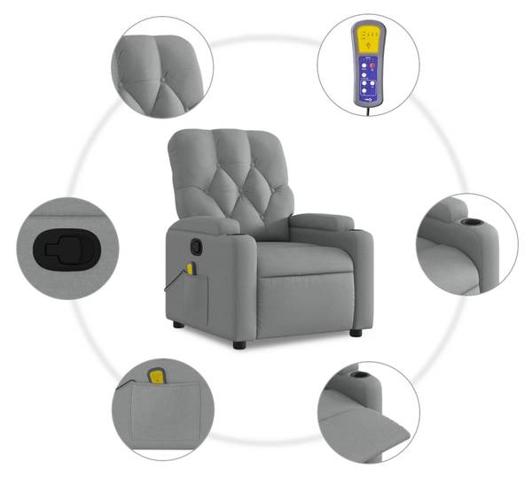 Massagesessel 3032426 Hellgrau