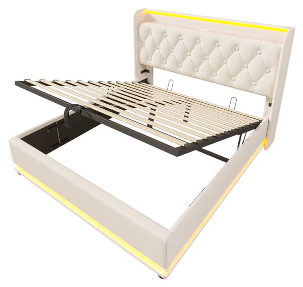 Polsterbett LadeZoom Ⅱ Weiß