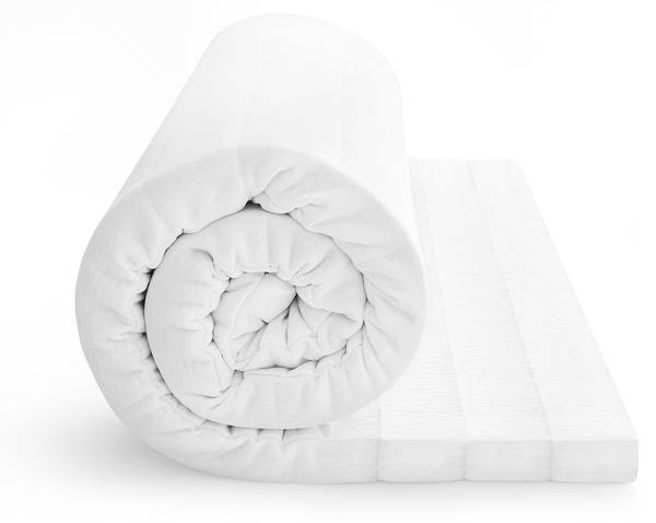 MatratzenTopper EntspannenTraum Weiß - Microfaser - Polyester - 100 x 5 x 200 cm