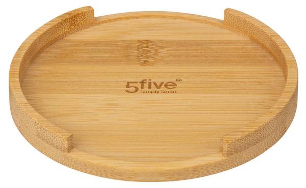 Utensilientopf mit Deckel NATUREO Weiß - Bambus - 12 x 18 x 12 cm