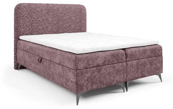 Boxspringbett TRIANA Rosé - Breite: 144 cm