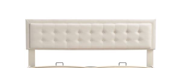 Polsterbett Isabella mit Schublade Beige - 162 x 205 cm - Mit Lattenrost
