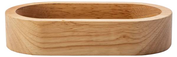 Servierschale MANGO Beige - Massivholz - 10 x 4 x 18 cm