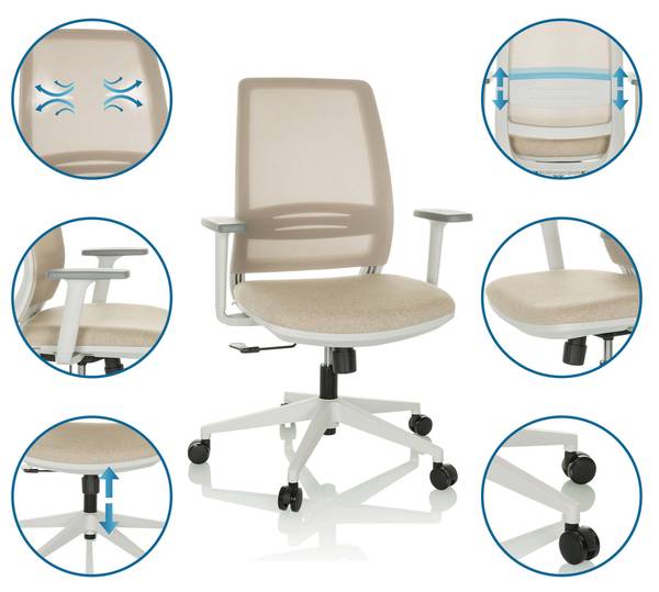 Bürostuhl PROFONDO ECO W Beige