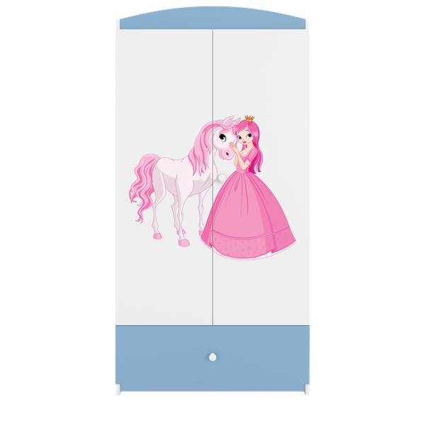 Kinderkleiderschrank Prinzessin I Blau
