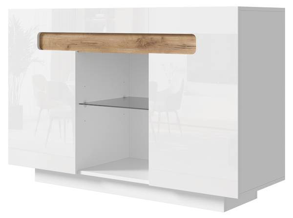 Sideboard GLOWMU Ⅲ Weiß - Holzwerkstoff - 120 x 80 x 40 cm