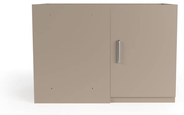 Küchenunterschrank Modul N7 Grau - Holzwerkstoff - 130 x 91 x 70 cm