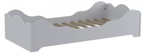 KINDERBETT FLOCON mit Lattenrost Weiß - Holzwerkstoff - 94 x 45 x 193 cm