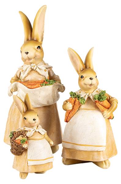 Dekorationsfigur Kaninchen Easter&Atrick Braun - Kunststoff - 8 x 20 x 10 cm