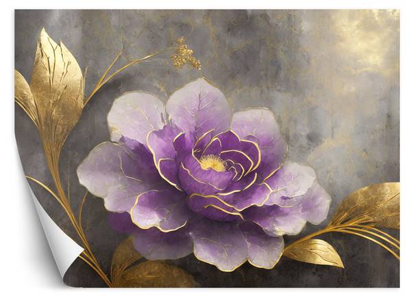 Papier peint fleur de rose botanique 150 x 105 cm