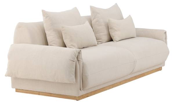 3-Sitzer Sofa Mollösund Beige - Flachgewebe - 237 x 82 x 95 cm