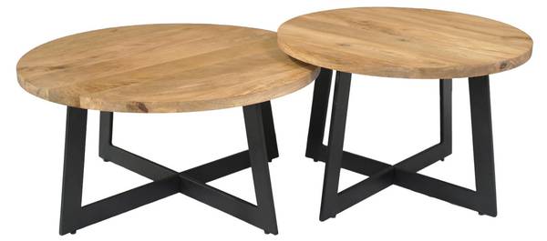 Couchtisch ATLANTA Braun - Massivholz - 70 x 35 x 70 cm