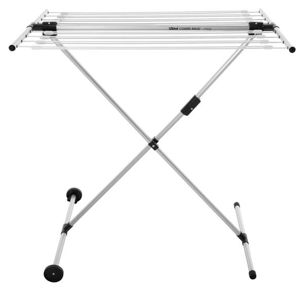 Wäscheständer Combi-Maxi BlackLine Schwarz - Aluminium - 58 x 11 x 136 cm