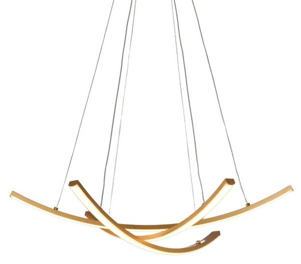 Hängeleuchte Heidi Gold - Metall - 60 x 16 x 16 cm