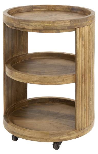 Table d’appoint WAVE Marron - Bois massif - 55 x 79 x 55 cm