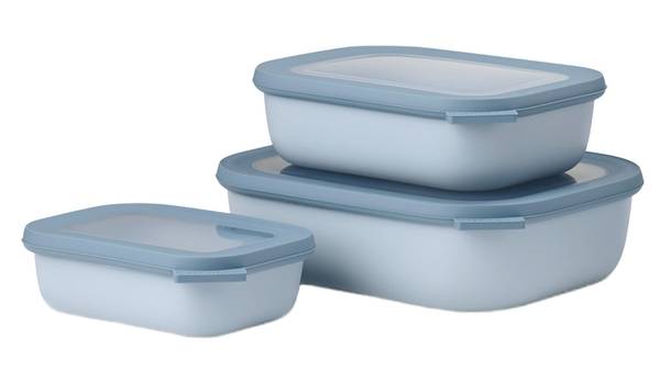 Multischüssel Cirqula 3er Set Blau - Kunststoff - 20 x 7 x 20 cm