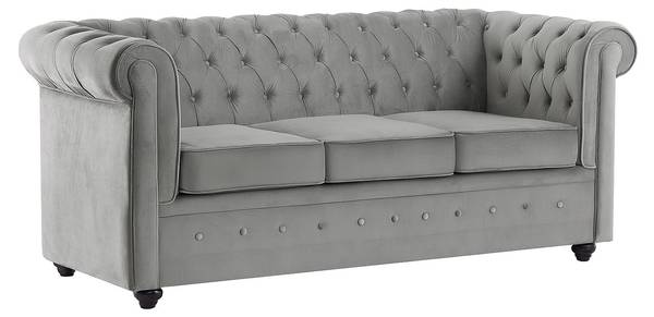 Schlafsofa CHESTERFIELD Hellgrau