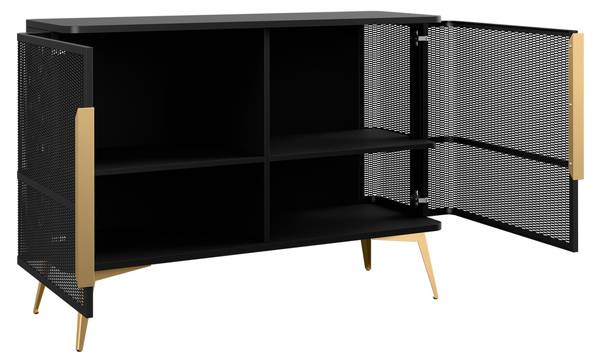 Kommode Modera 2 Schwarz - Gold