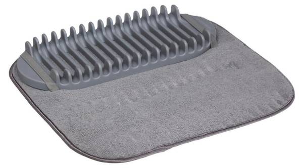 Abtropfmatte 16 abgedeckt BASIC Grau - Kunststoff - 43 x 4 x 43 cm
