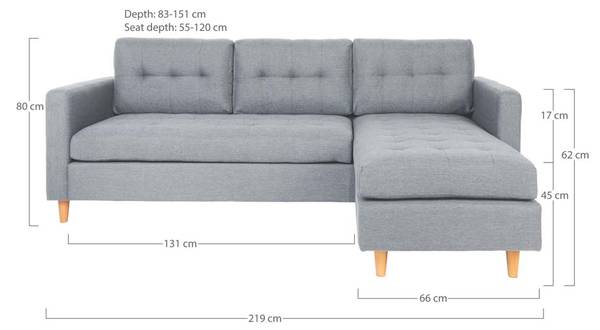 Ecksofa Marino Grün - Textil - 219 x 80 x 151 cm