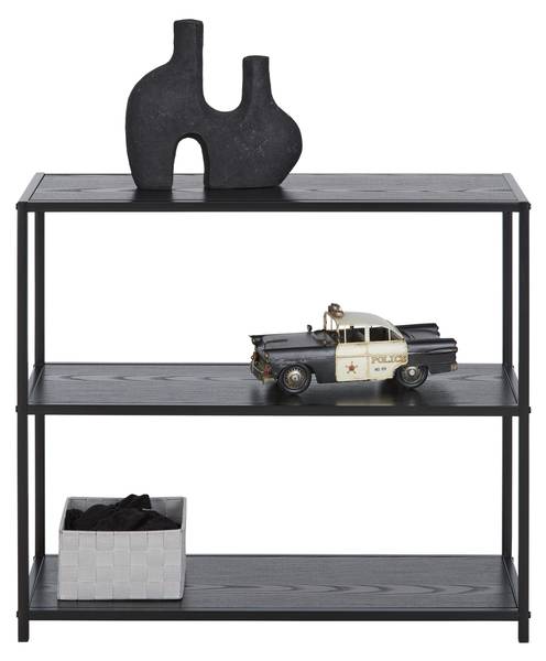 Regal BASTIAN Schwarz - Holzwerkstoff - Metall - 77 x 68 x 30 cm
