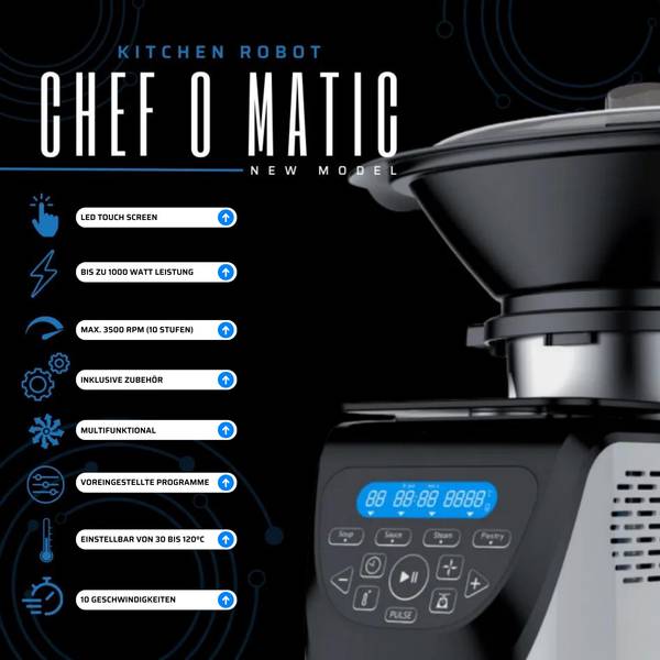 Chef O Matic Kitchen Robot Weiß - Metall - 26 x 41 x 36 cm