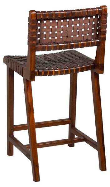 Barstuhl Manhattan Braun - Echtleder - 50 x 90 x 43 cm