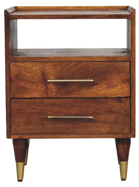 Nachttisch Valenza Braun - Mango - 45 x 60 x 35 cm