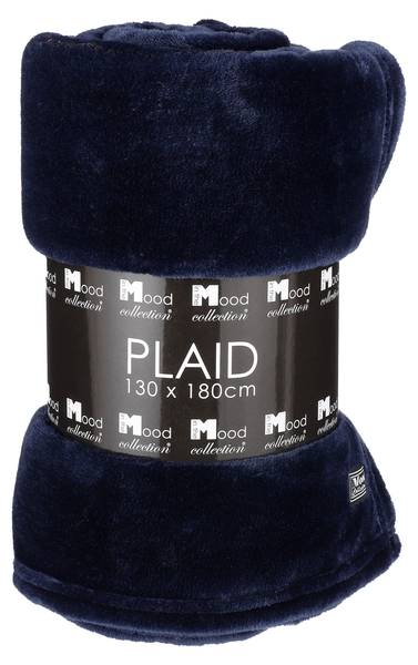 Plaid Mica donkerblauw