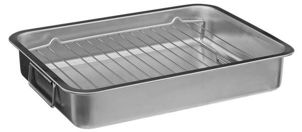 Rotisserie-Gericht BASIC Silber - Metall - 29 x 7 x 39 cm