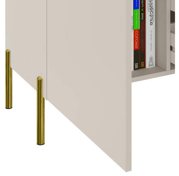 Hochkommode VUKIA Beige - Holz teilmassiv - 39 x 91 x 137 cm