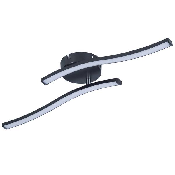 Plafonnier LED Roberts Noir - Matière plastique - 10 x 8 x 52 cm