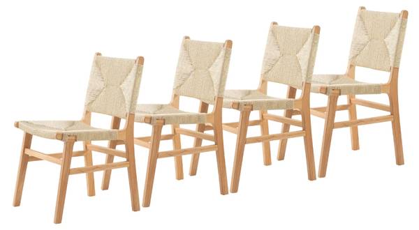 Stühle  11258 4er-Set Braun - Holz teilmassiv - 47 x 85 x 57 cm