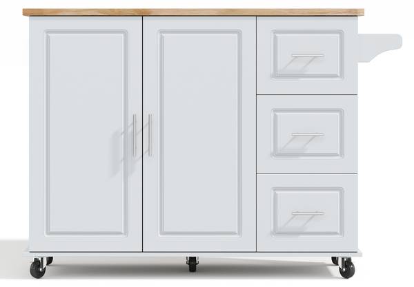 Keukenwagen WoodyZoom Ⅲ grijs - plaatmateriaal op houtbasis - 43 x 92 x 137 cm