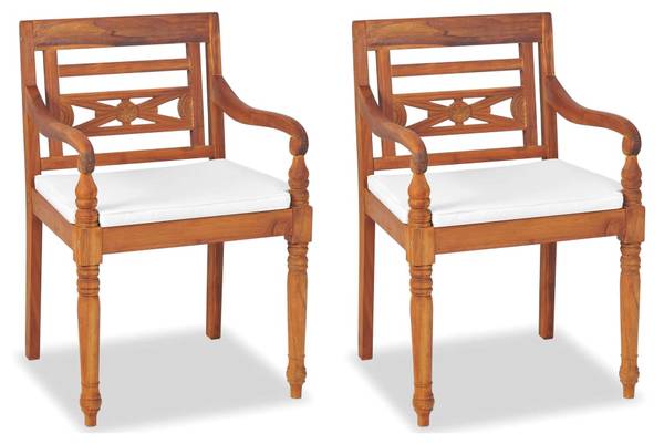 Möbel-Set 43055 (4-teilig) Braun - Polyester - Teakholz - 50 x 45 x 90 cm