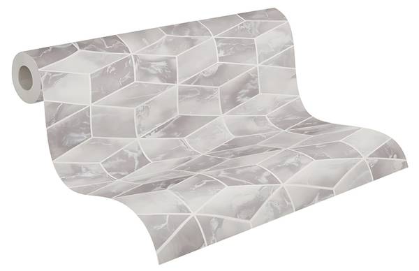 Vliestapete 378631-GU Silber - Kunststoff - 53 x 1 x 1005 cm