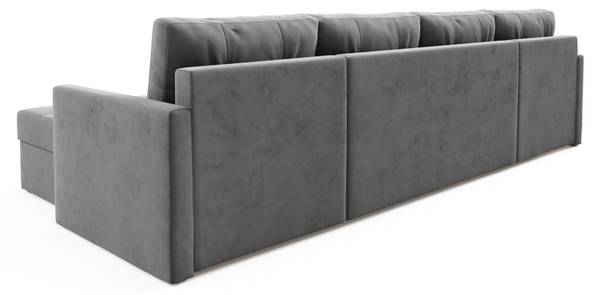 Ecksofa U OLIVIA DL Dunkelgrau