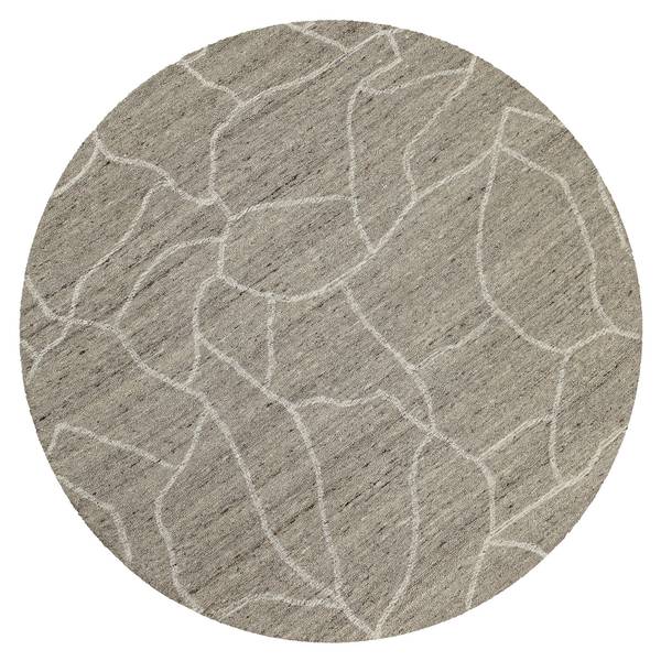 Kurzflorteppich Hamptons FORTYONE Grau - Wolle - 180 x 2 x 180 cm