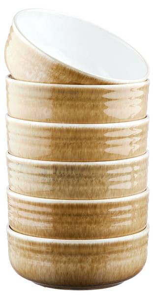 Schüsselset COSMOS, 6-teilig Beige - Keramik - 16 x 7 x 16 cm