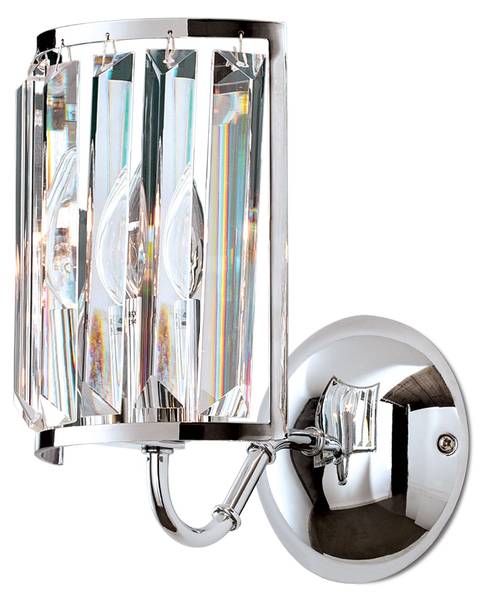 Wandleuchte GSTAAD Silber - Metall - 14 x 22 x 18 cm